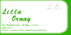 lilla ormay business card